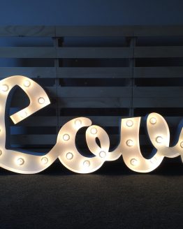 Love white letter light hire nz