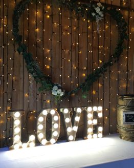 LOVE letter light hire