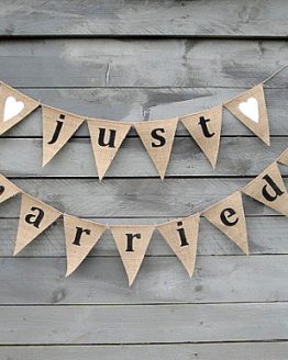 just married bunting rental