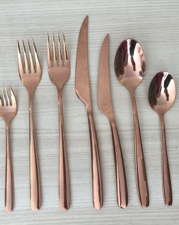 copper rose gold cutlery hire new zealand