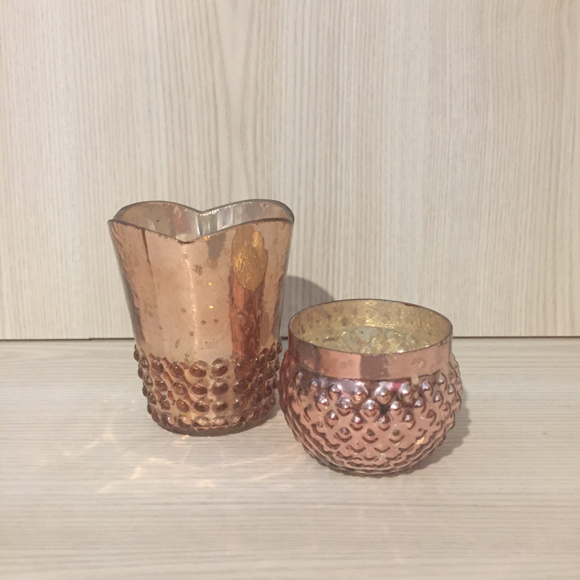 rose gold mercury glass tealight holder hire auckland new zealand
