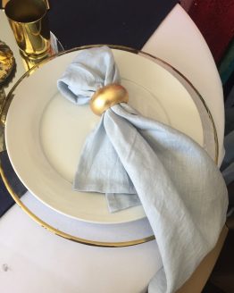 stonewash linen napkin pale blue