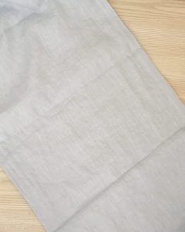 stonewash linen table runner pale blue
