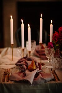 brass candlestick hire
