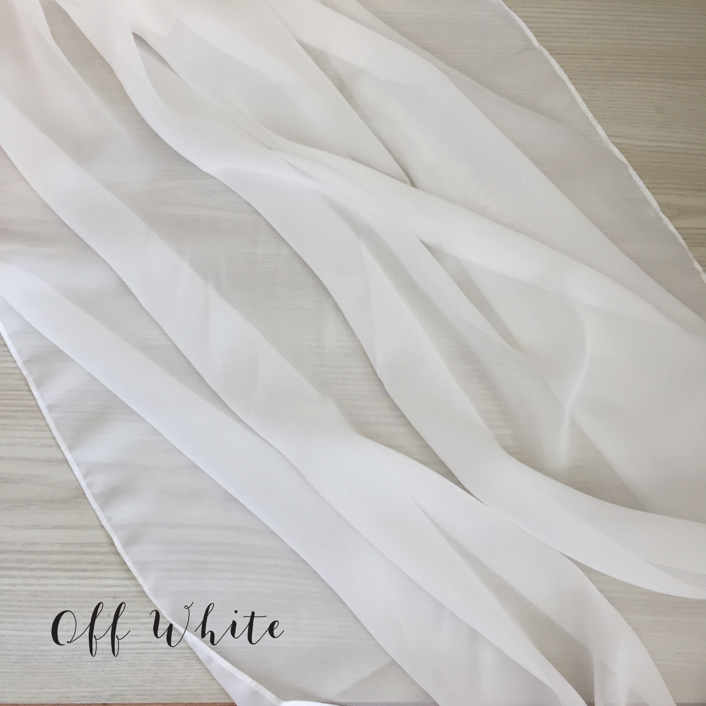 off white chiffon table runner