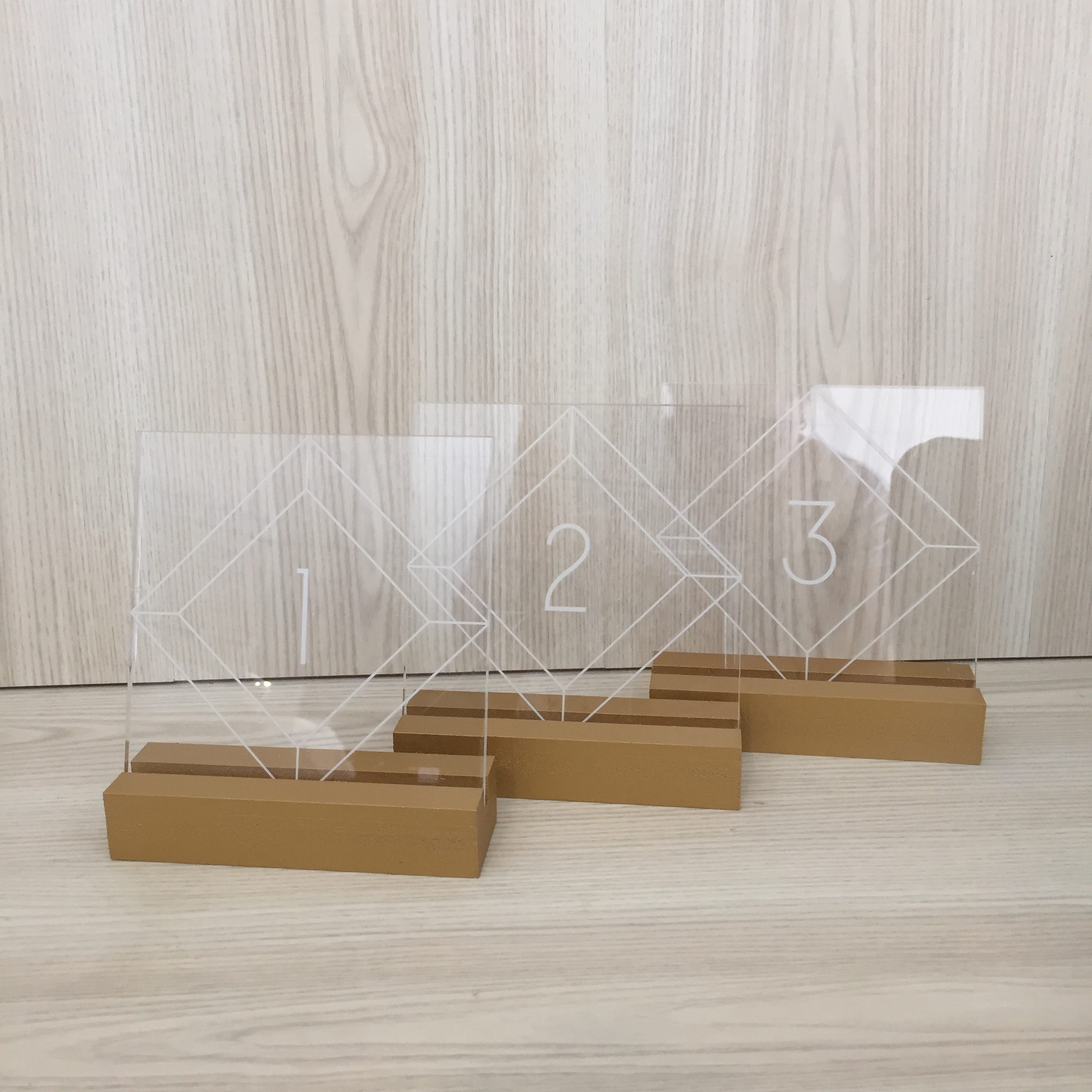perspex table number hire auckland
