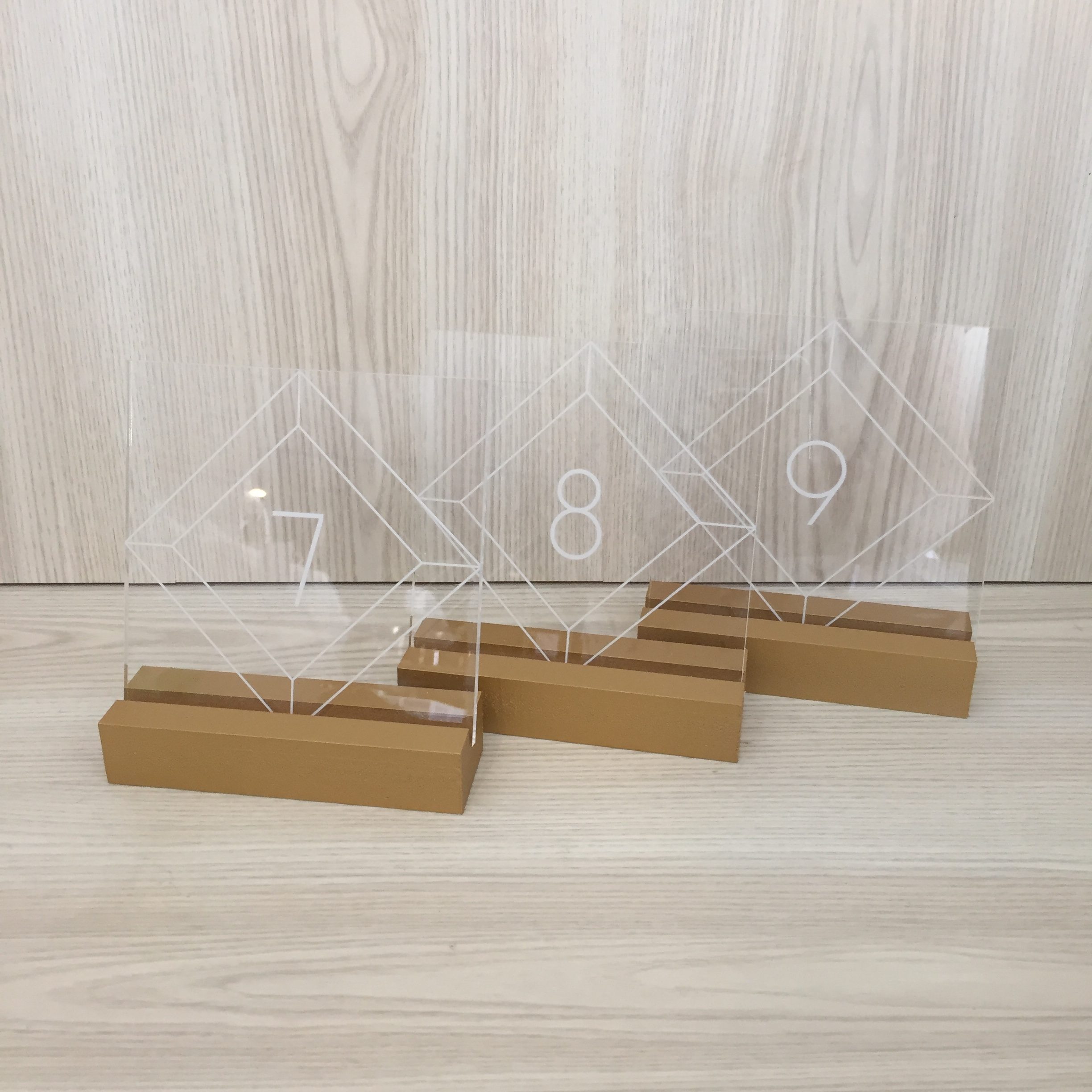 perspex table number hire auckland
