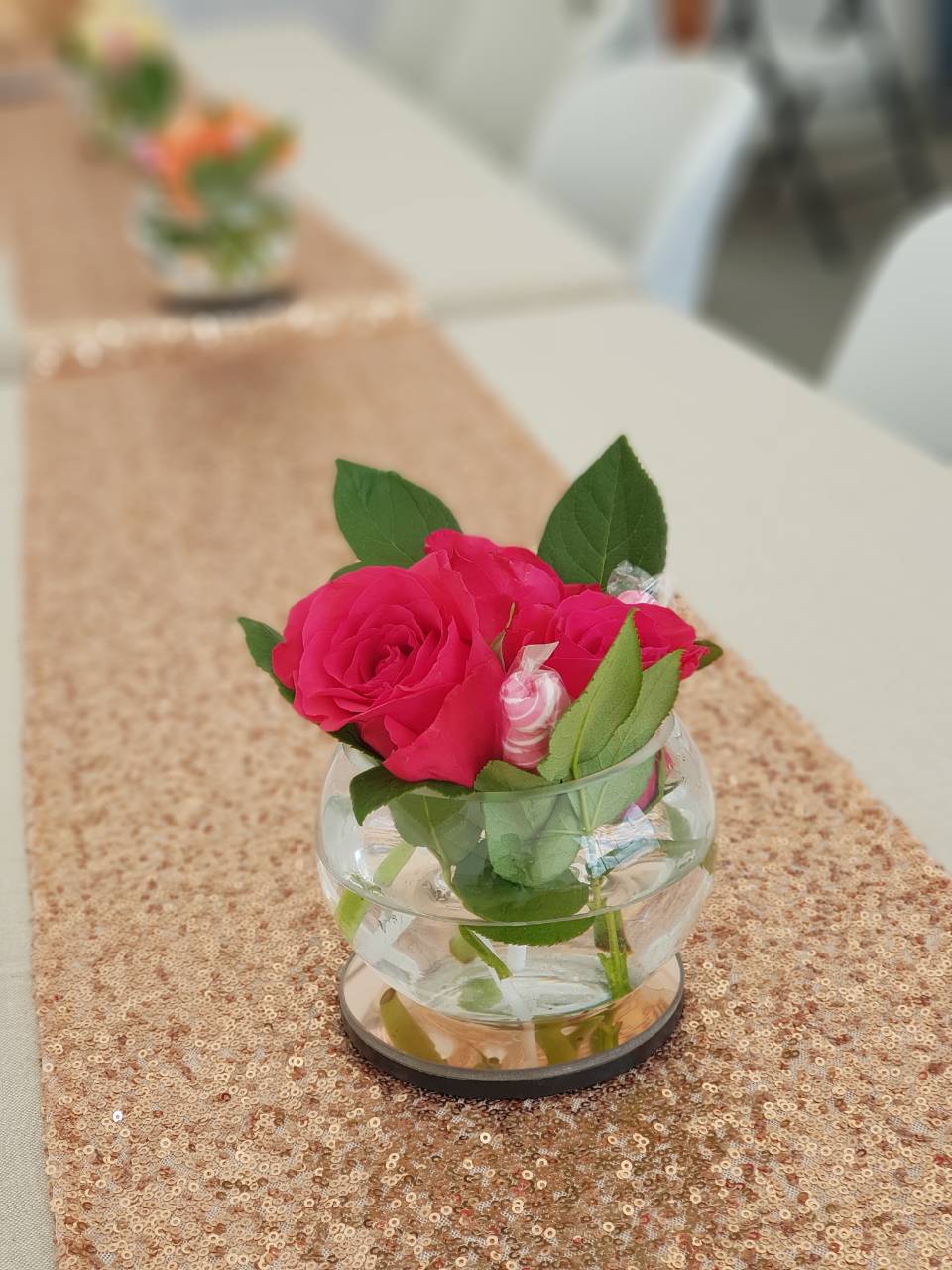 rose gold sequin runner hire auckland