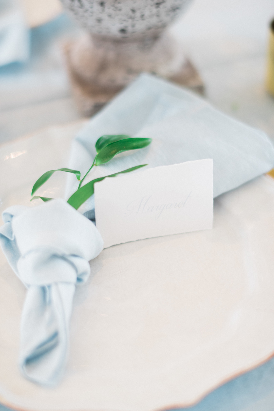 Stonewash Linen Napkin - Pale Blue - Image 3