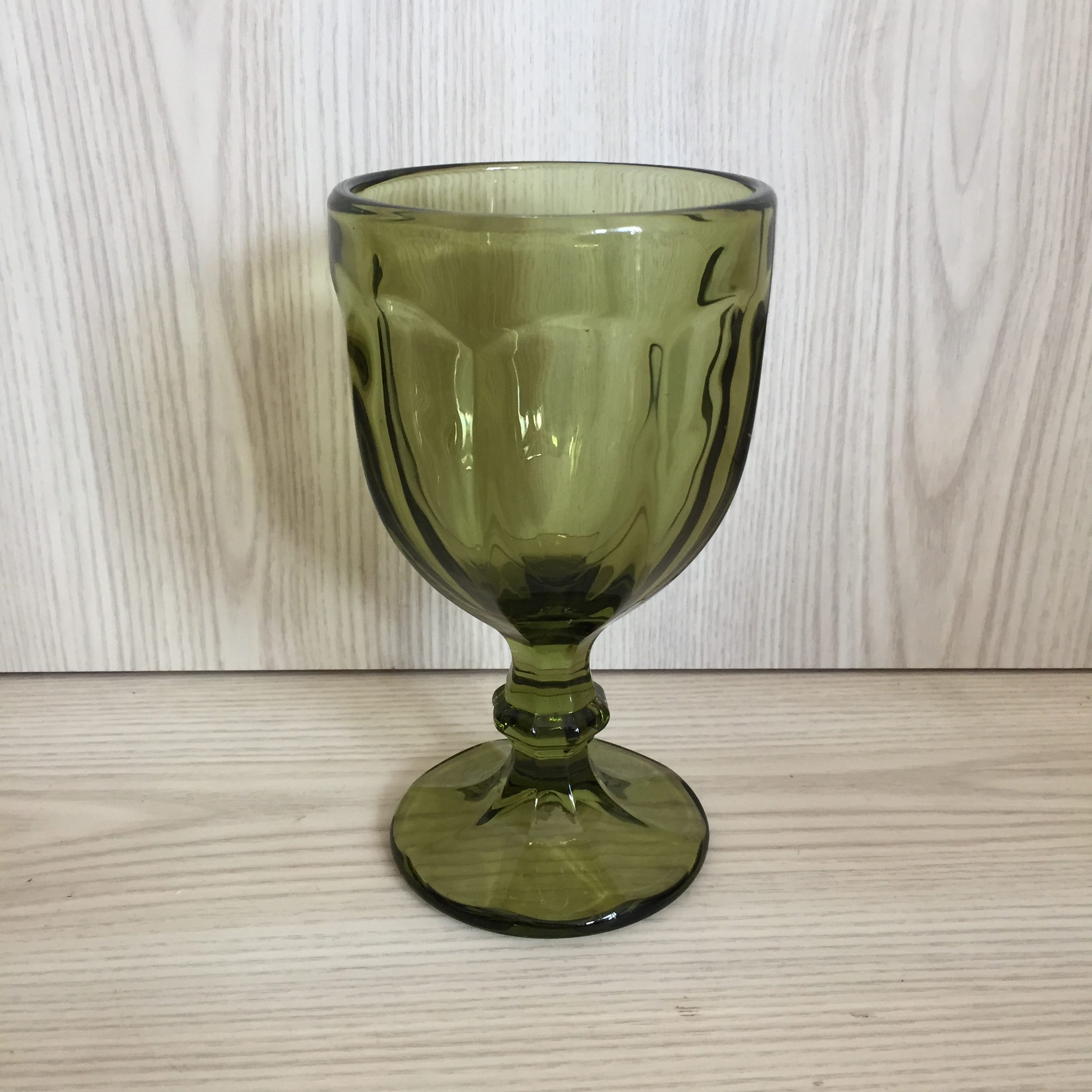 RILEY GOBLET OLIVE hire coloured goblet auckland