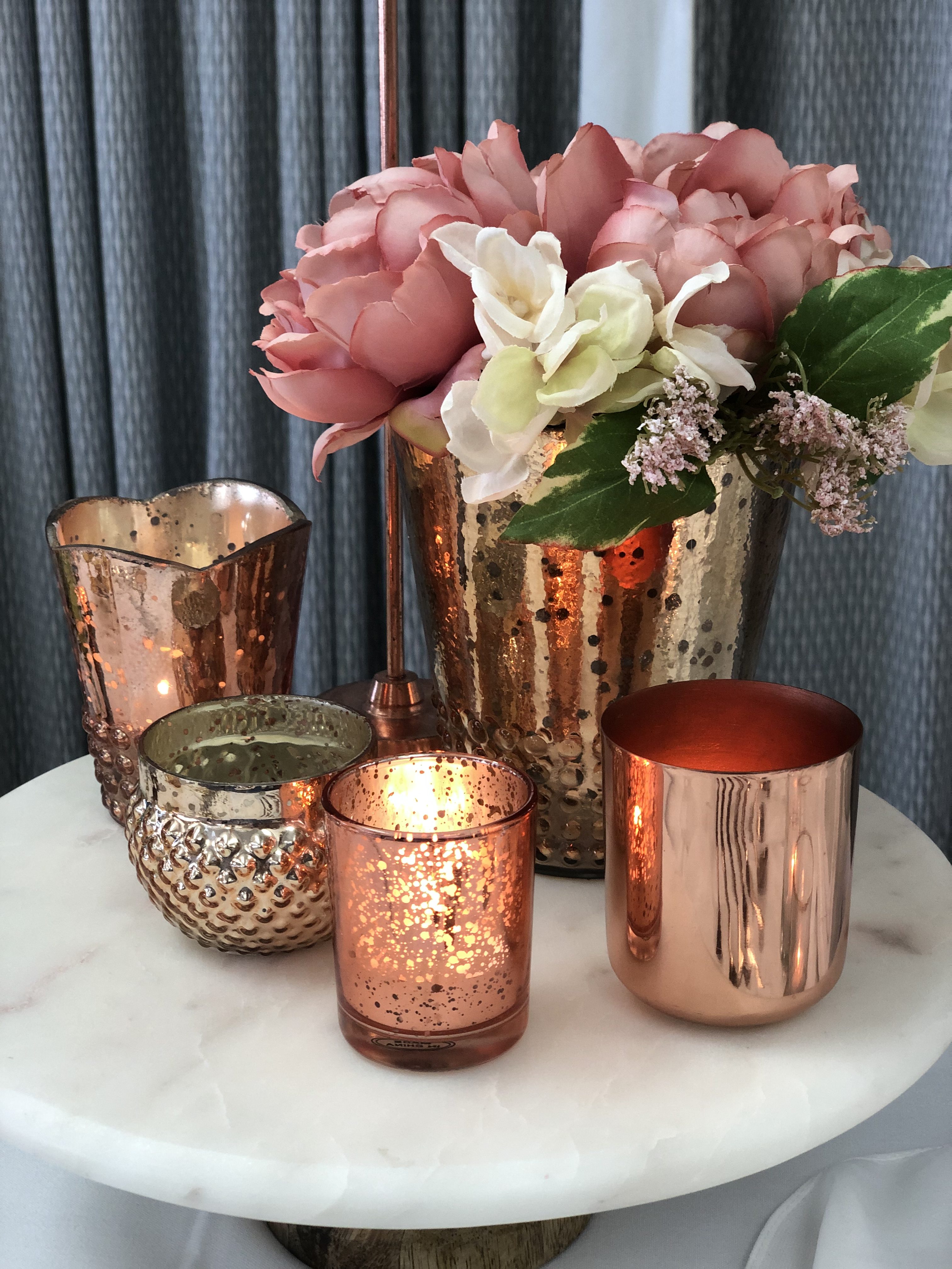 rose gold vase hire auckland nz