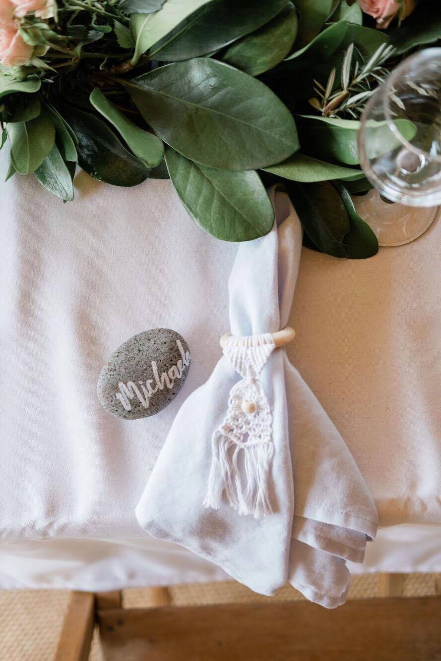 pale blue linen napkin hire