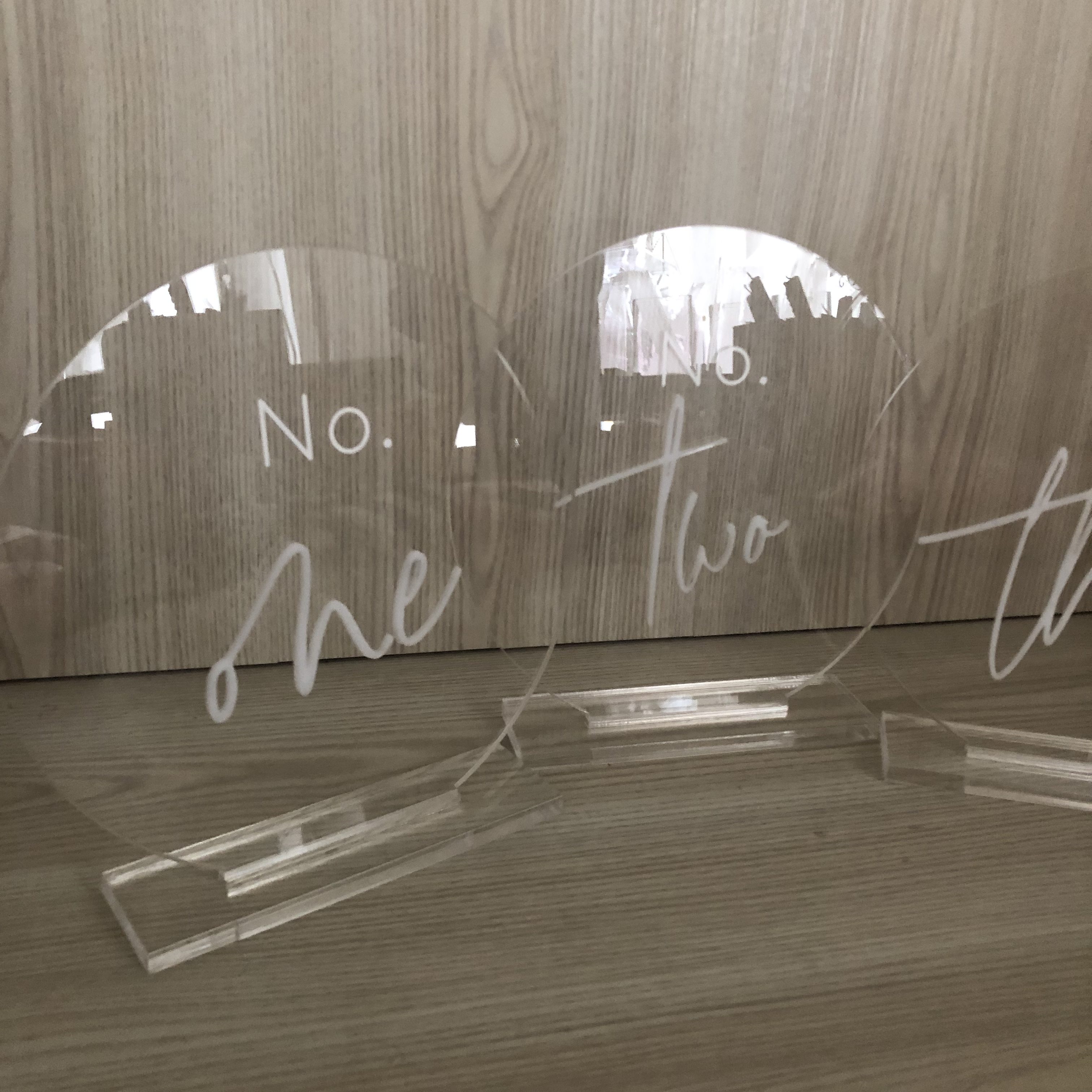 acrylic table number hire nz