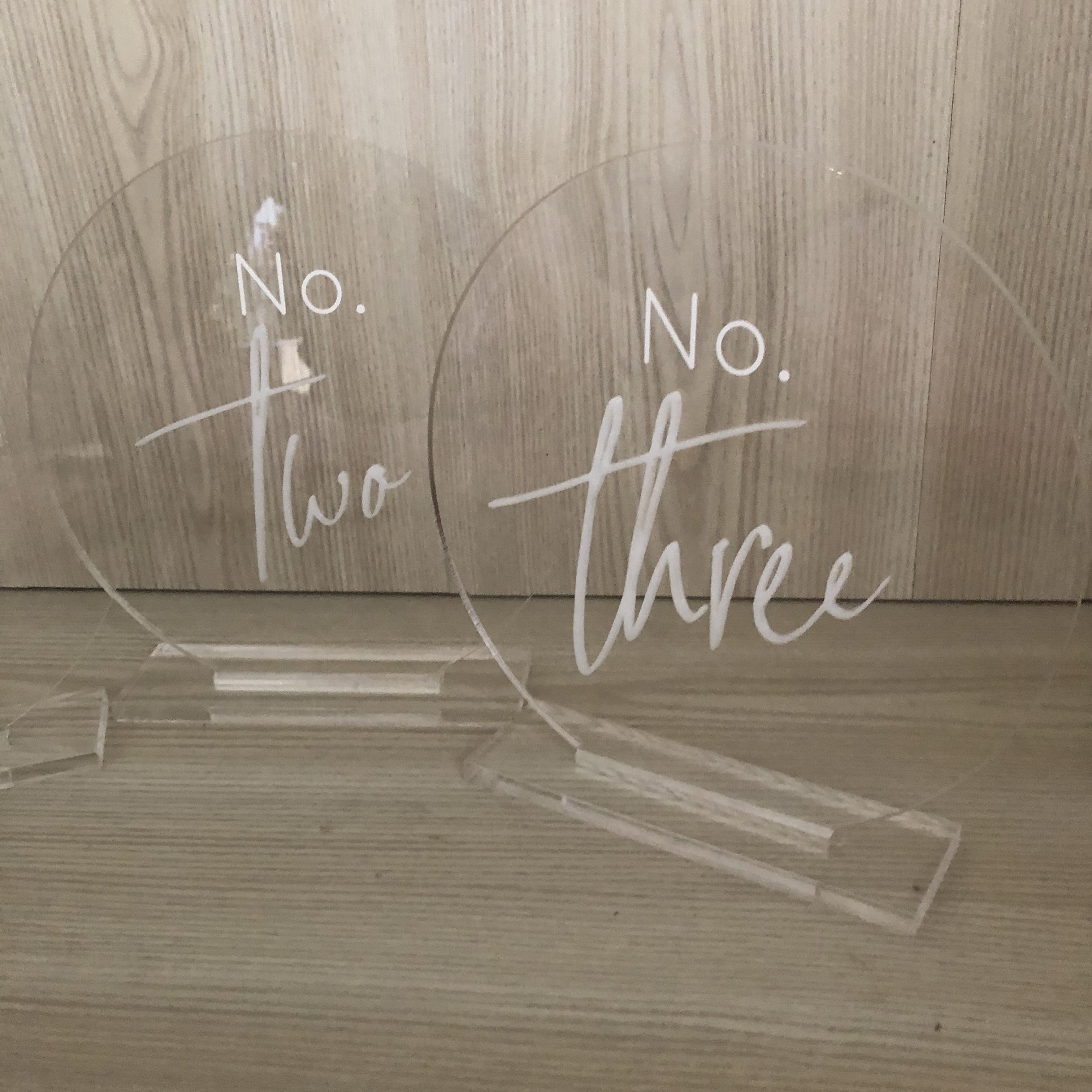 acrylic table number hire nz