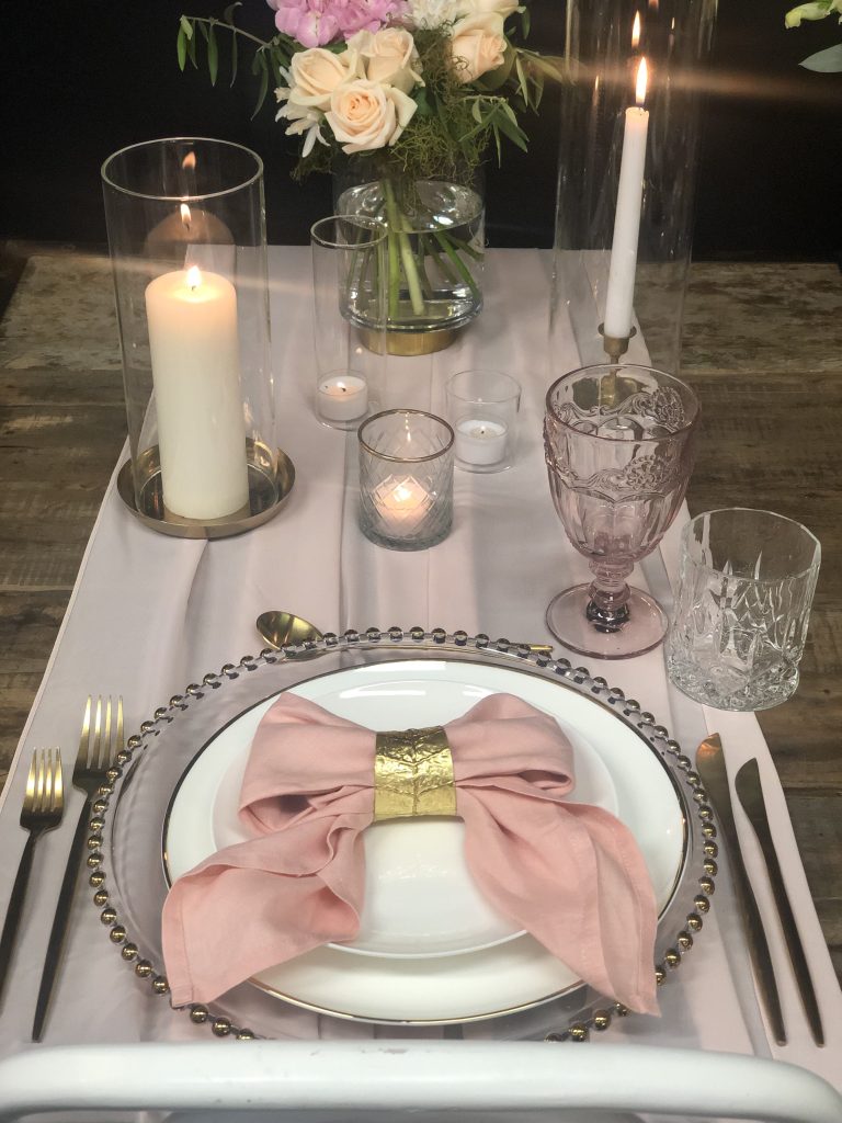 blush chiffon runner hire nz