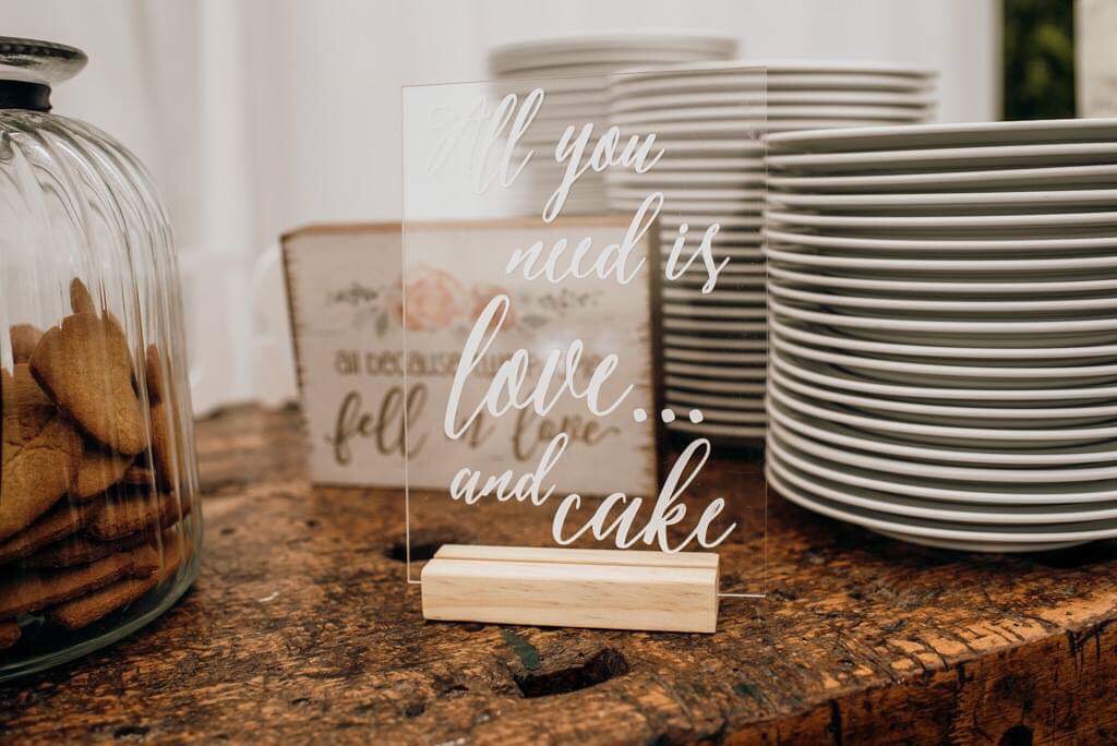 acrylic wedding sign