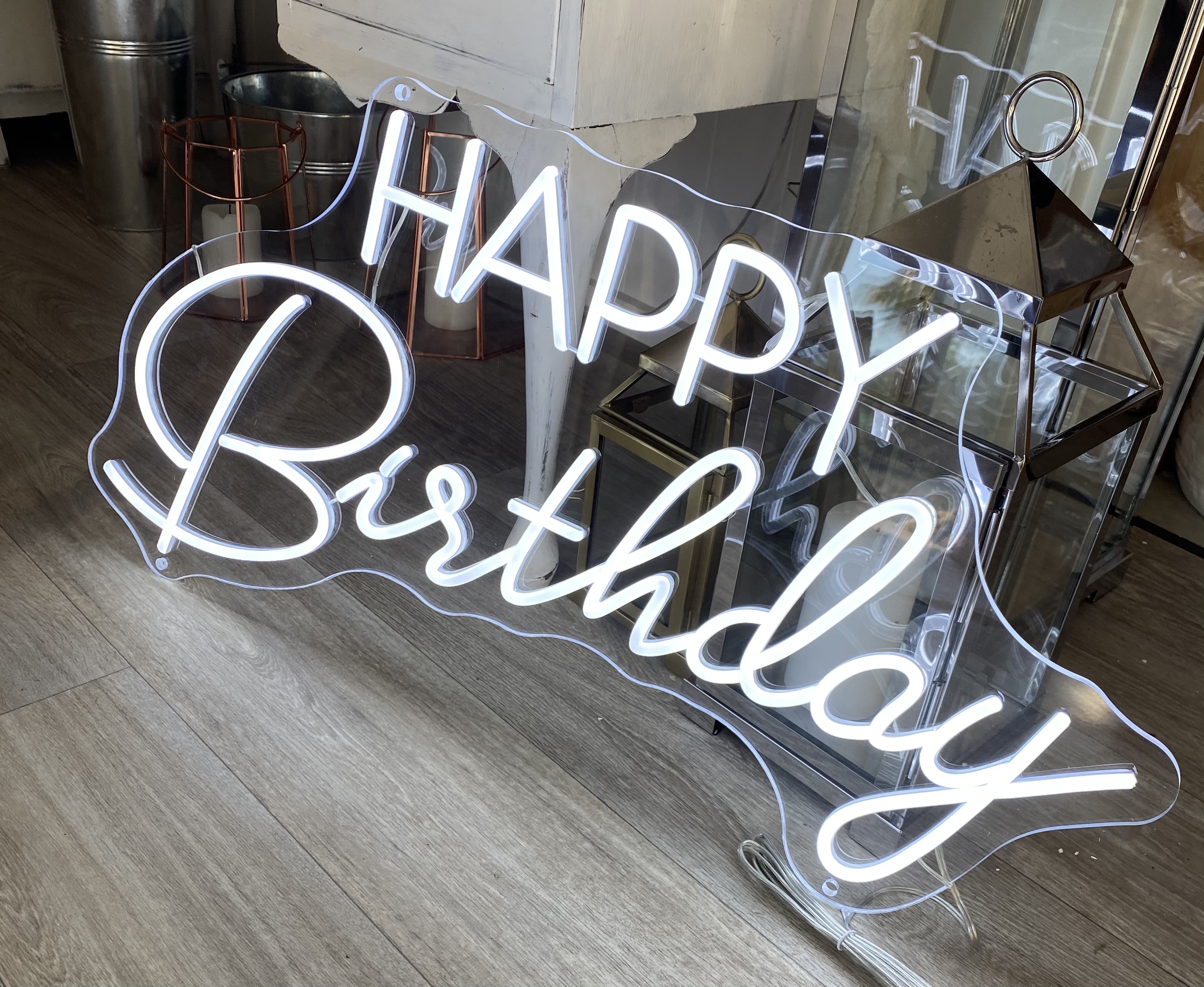 happy birthday neon sign hire auckland nz