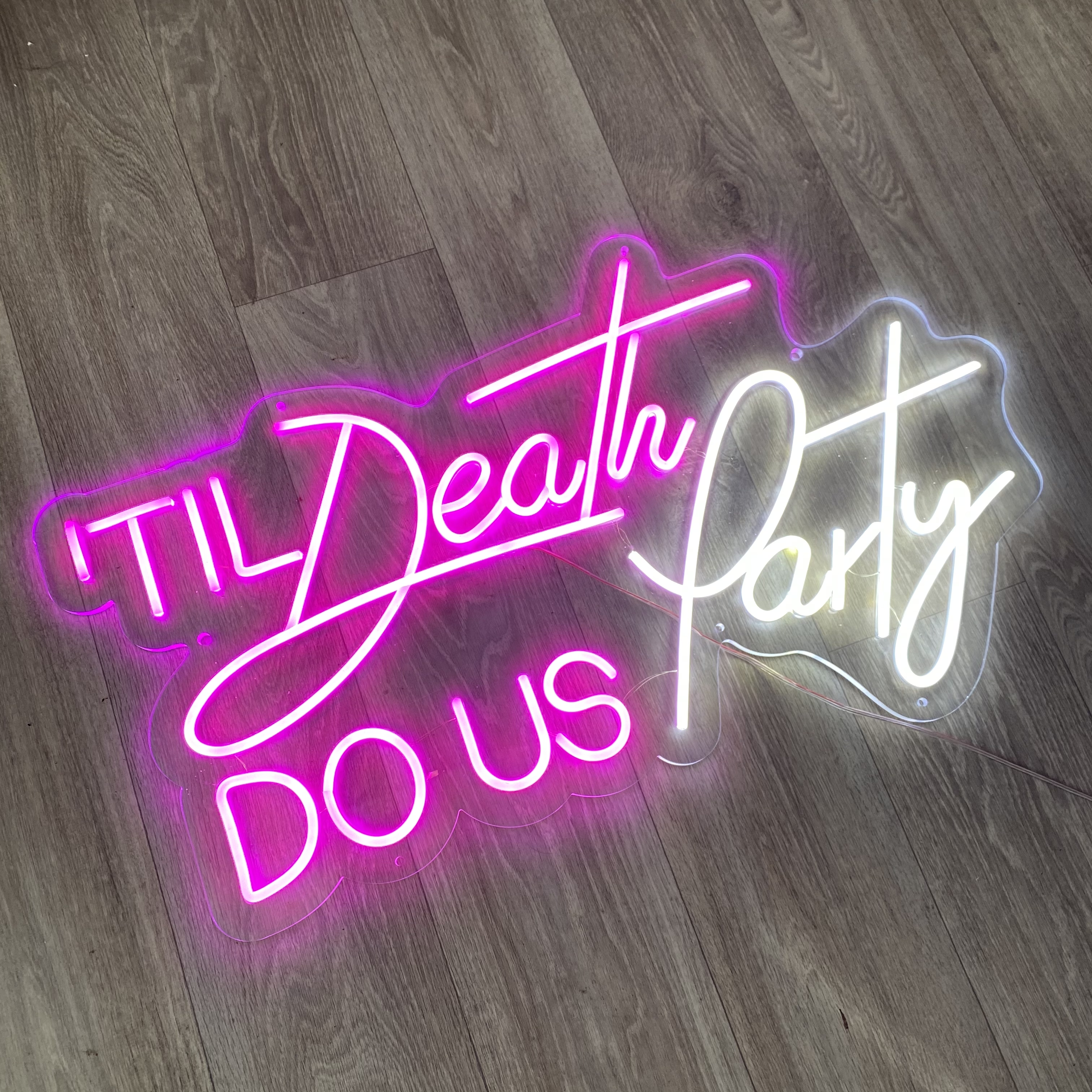 til death do us party sign hire auckland