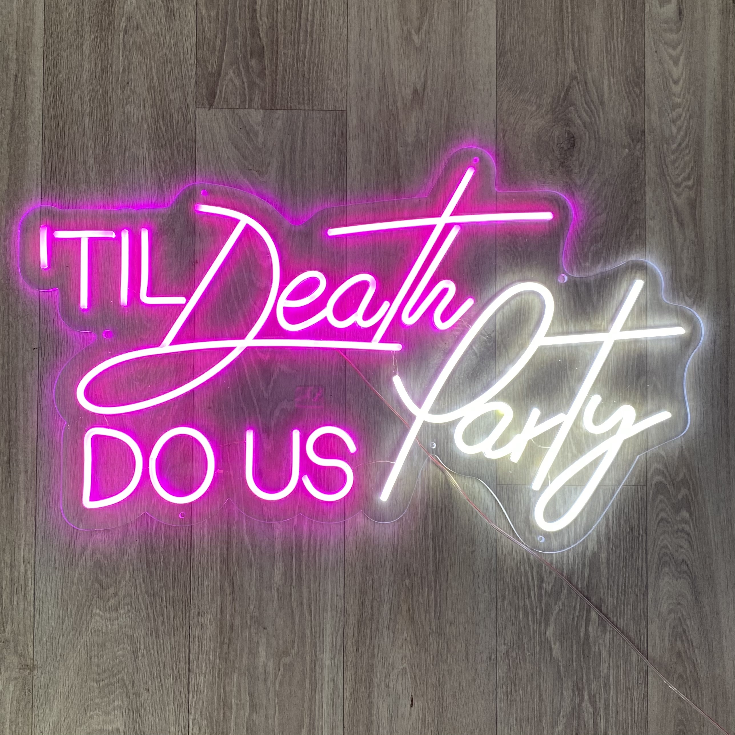 til death do us party sign hire nz