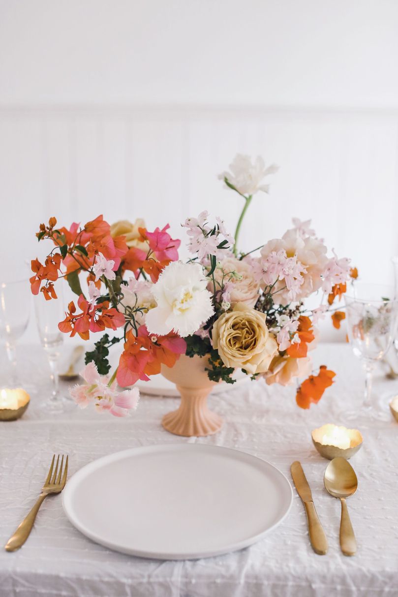 nude coloured compote vase hire auckland nz