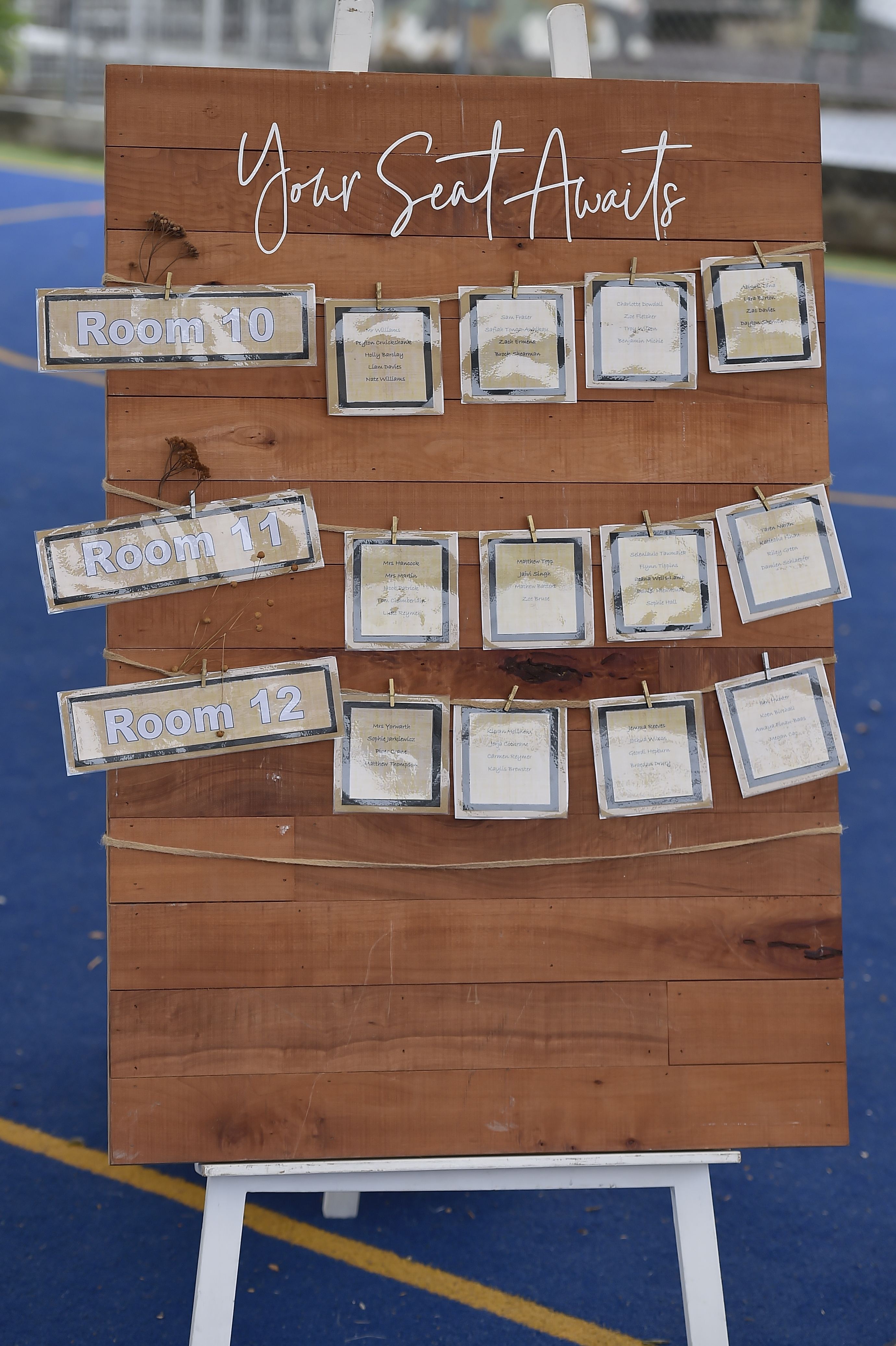 wooden seating chart hire auckland nz