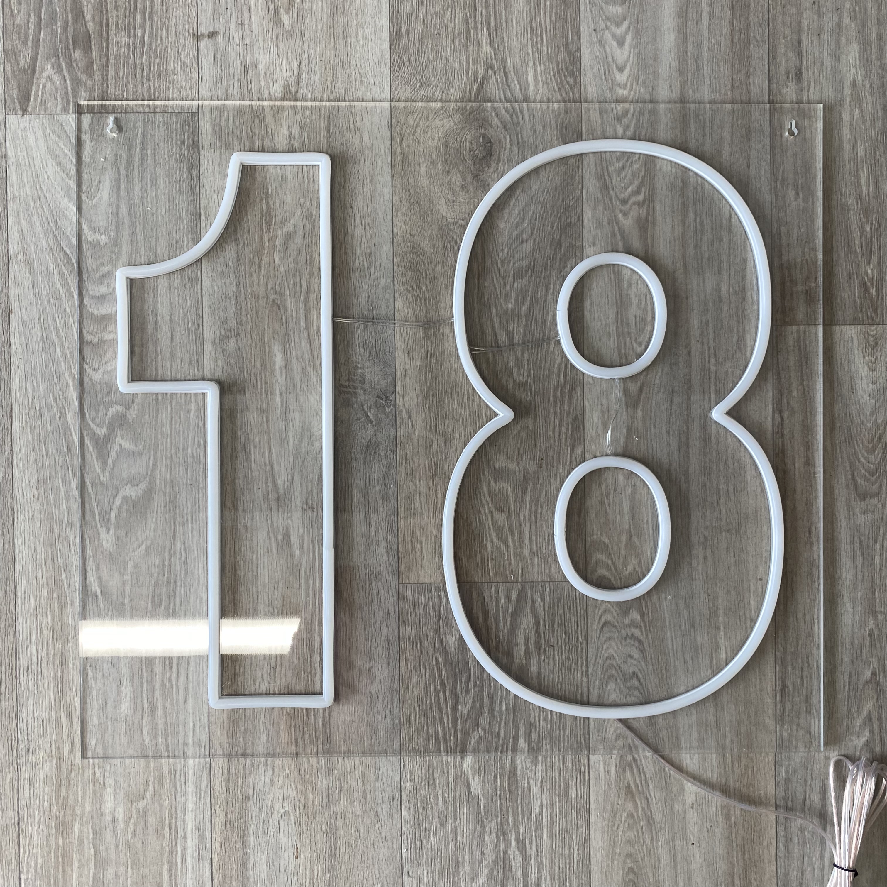 18 Neon Sign - Cool White - Image 3