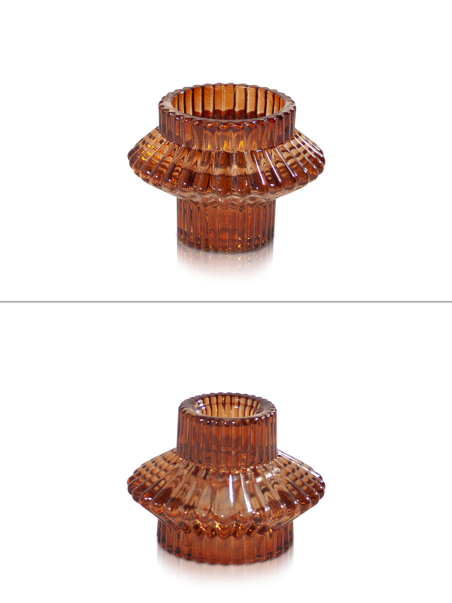 AIDA CANDLEHOLDER AMBER
