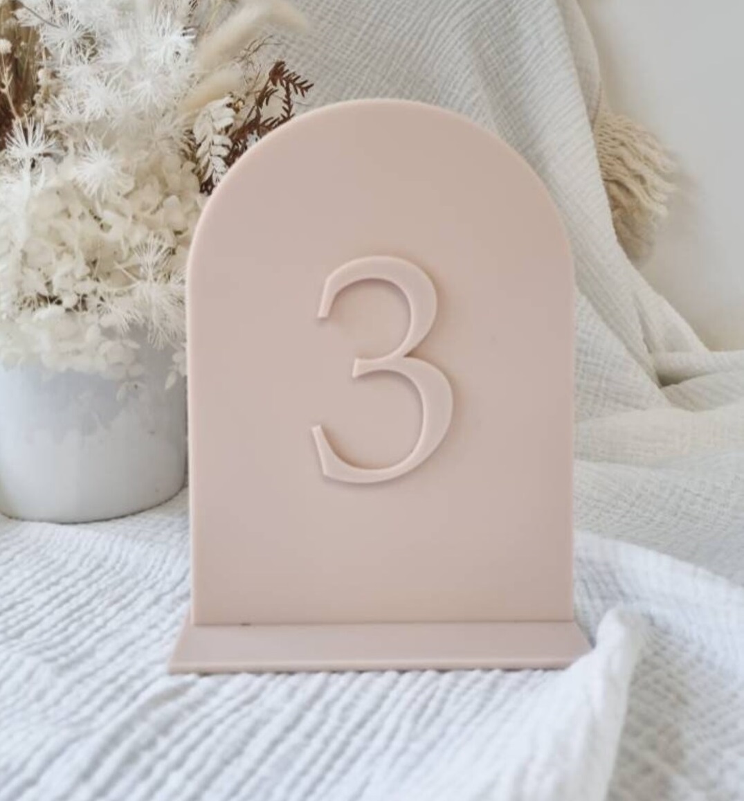 latte acrylic table number hire auckland nz