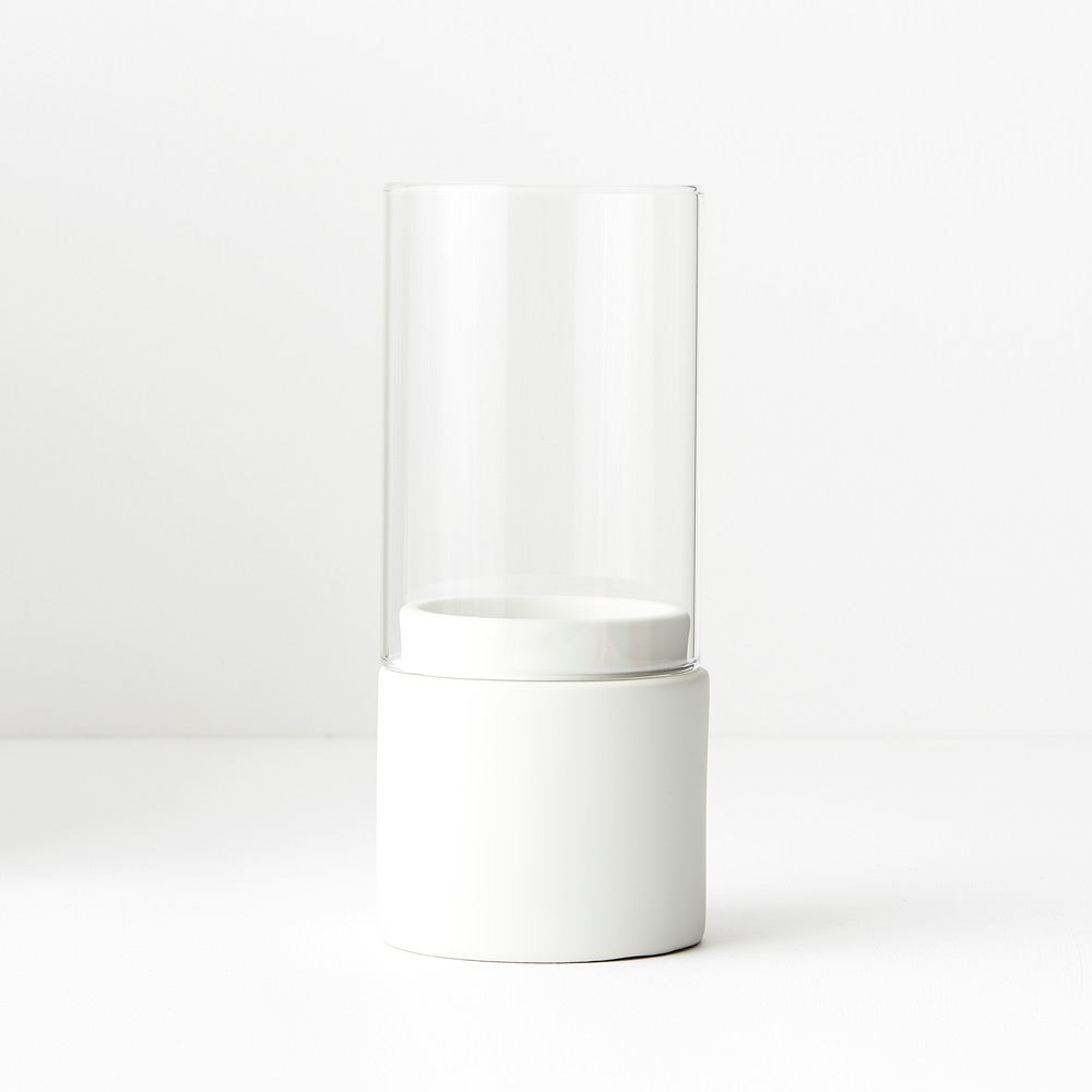 Lindic Candle Holder White