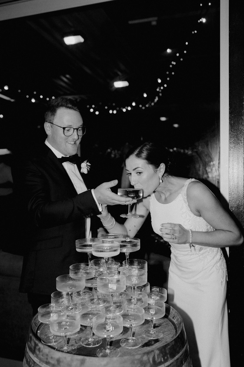 modern champagne tower rentals pukekohe