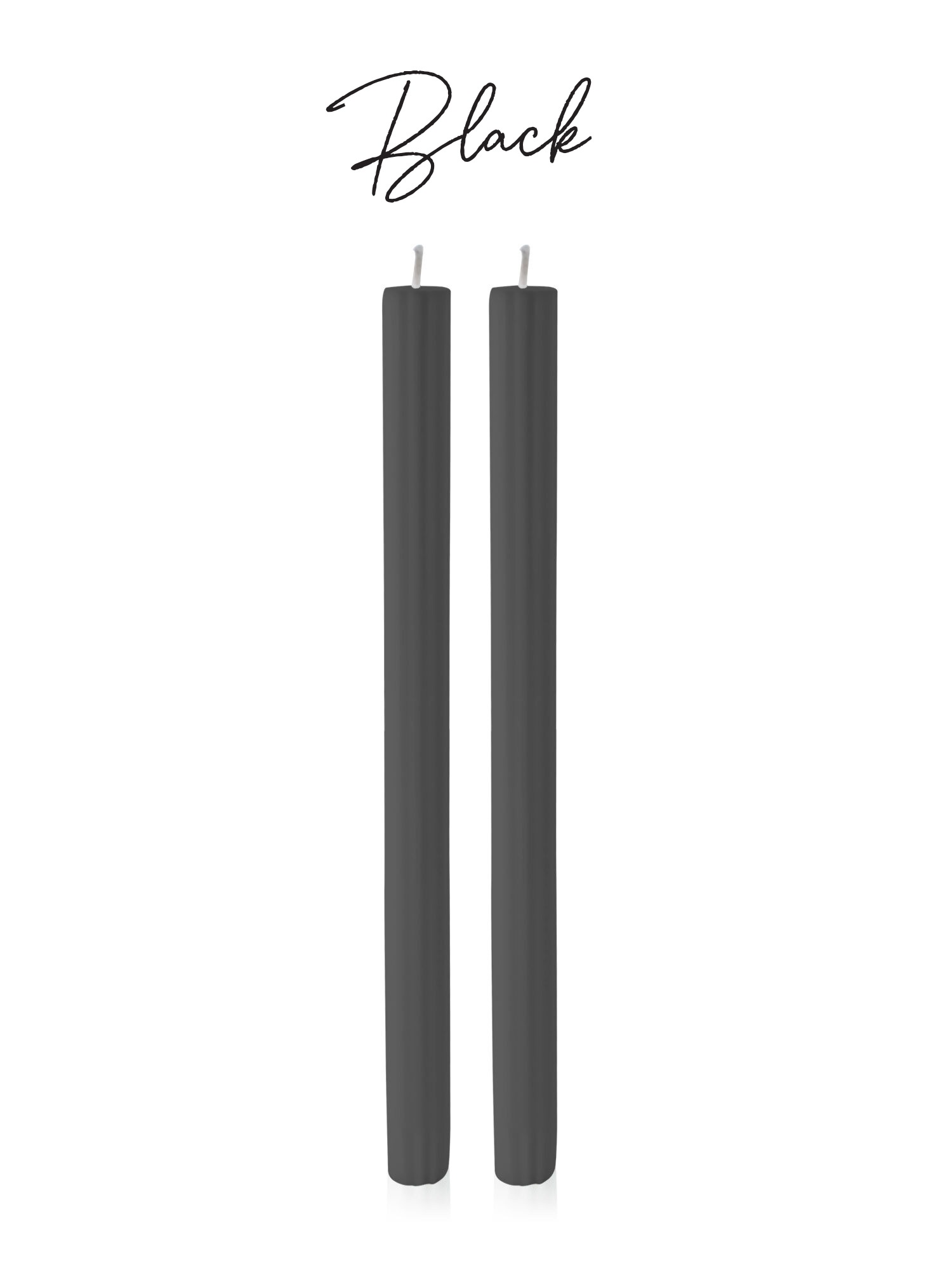 purchase fluted dinner candle nz black colour