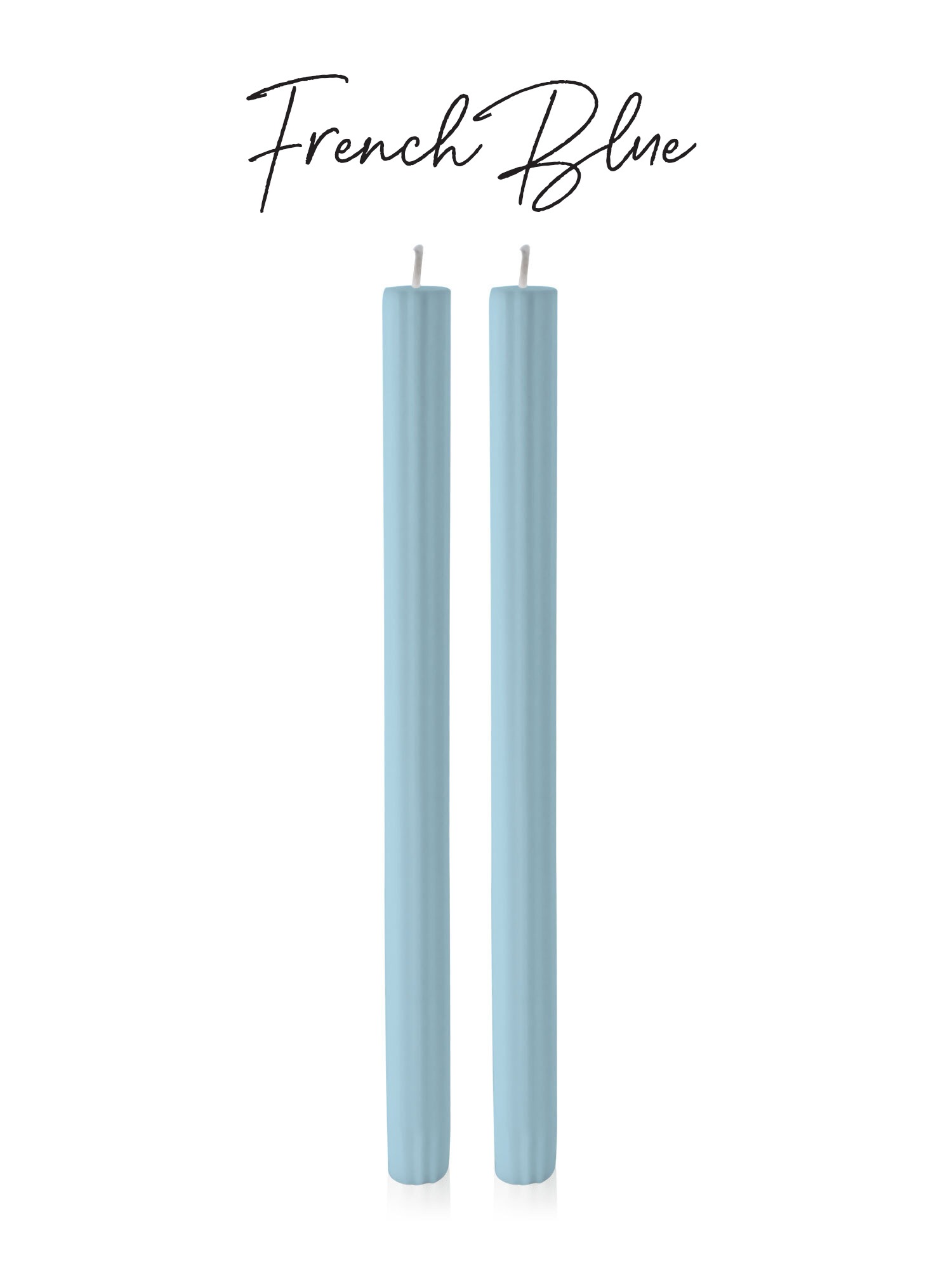 purchase fluted dinner candle nz french blue colour