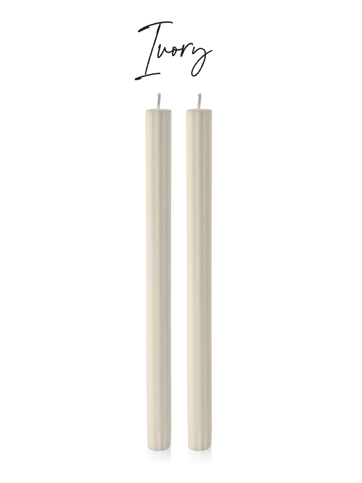 purchase fluted dinner candle nz ivory colour