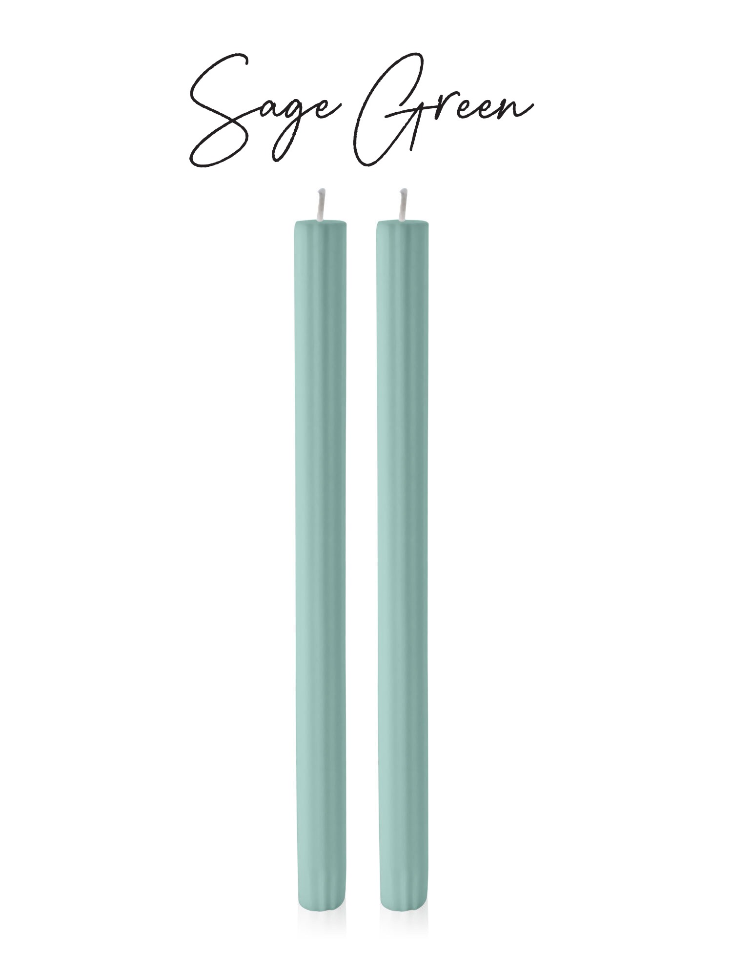 purchase fluted dinner candle nz sage green colour