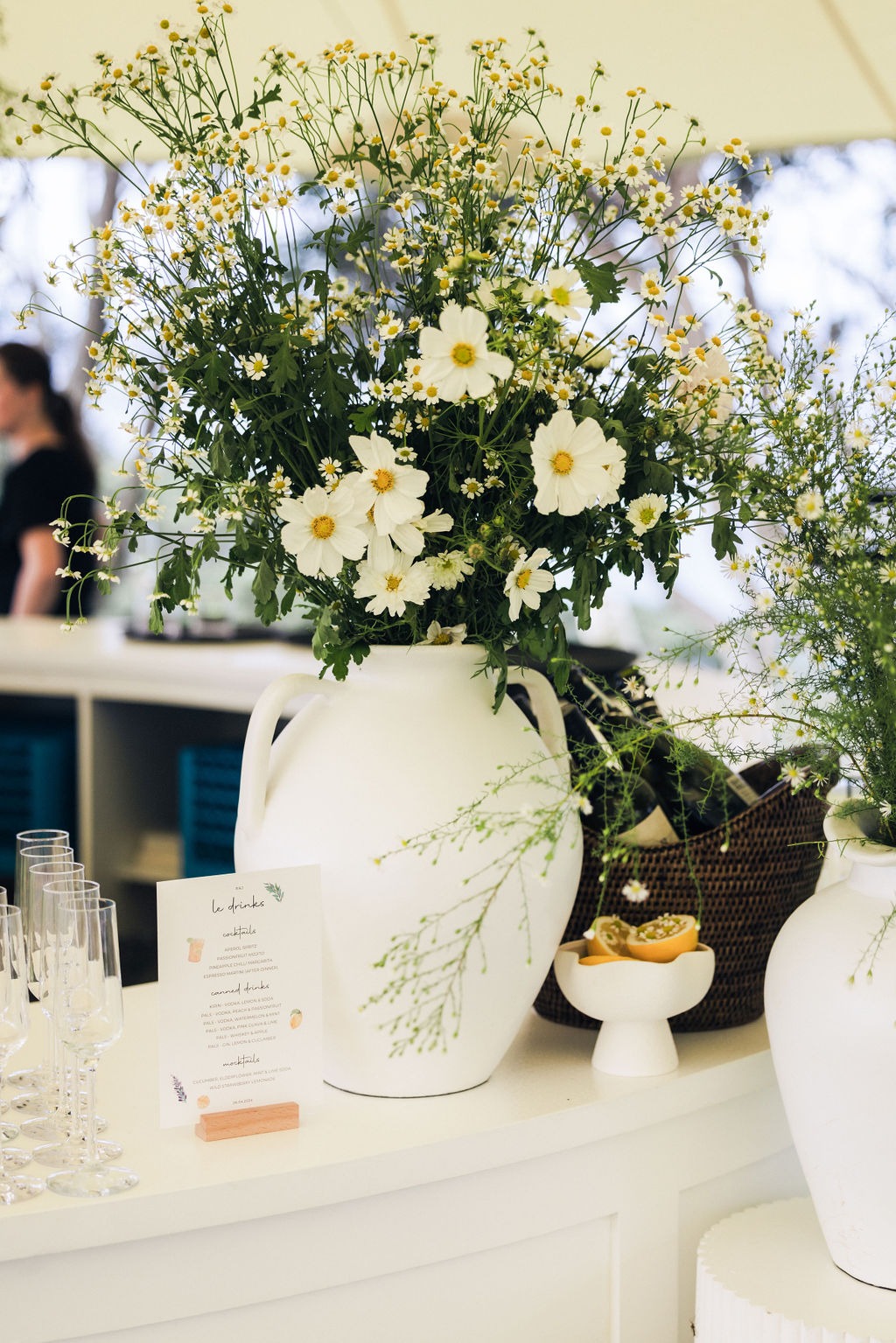 hire large white vases auckland nz