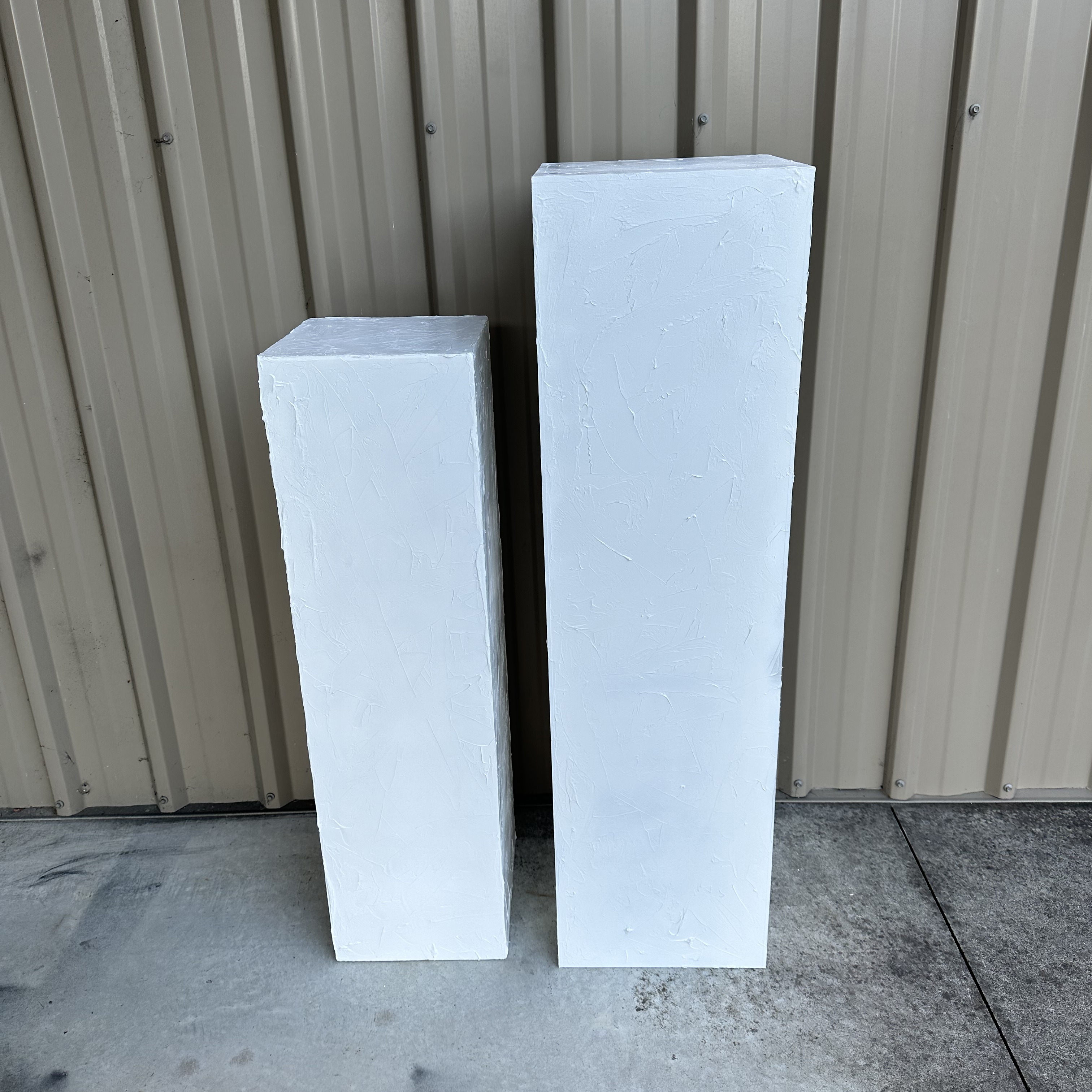 white textured plinth hire auckland nz