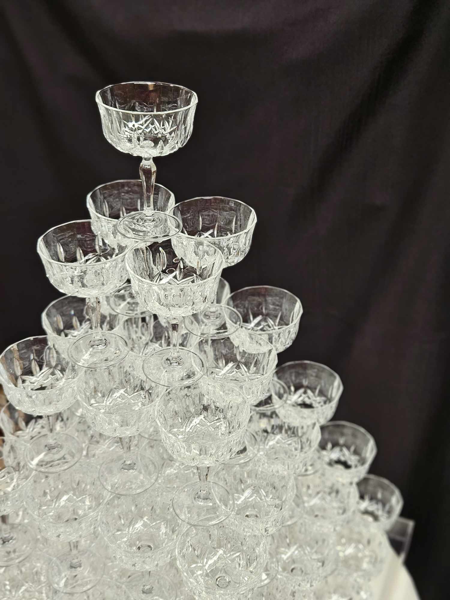 cut crystal champagne tower hire auckland nz