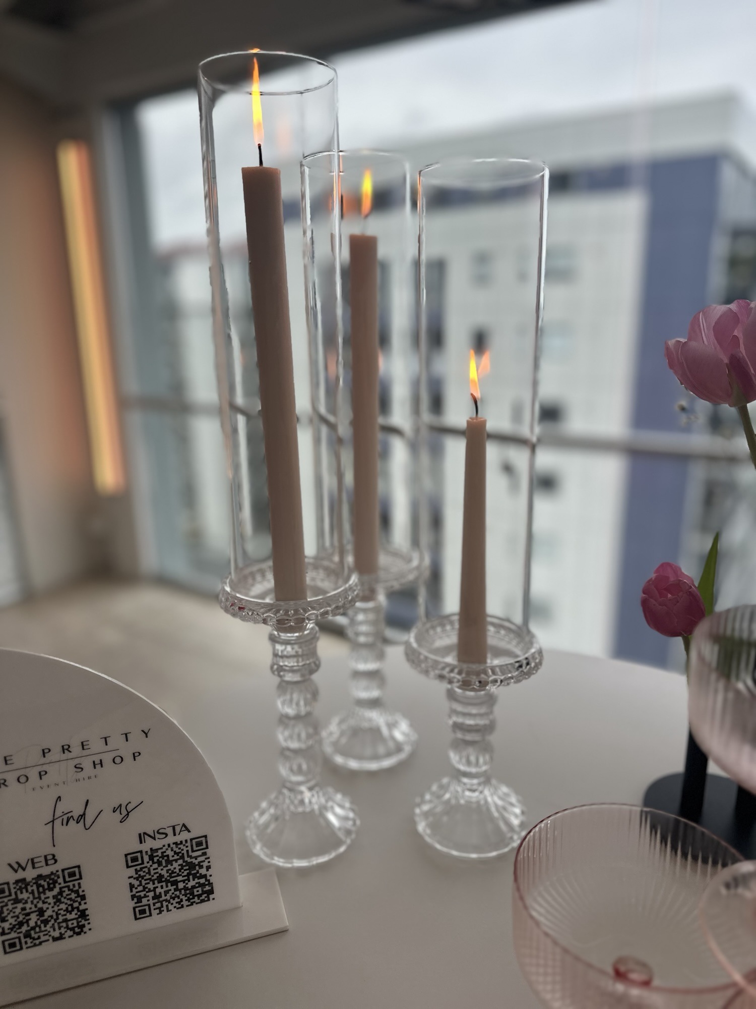 glass candleholder hire auckland nz