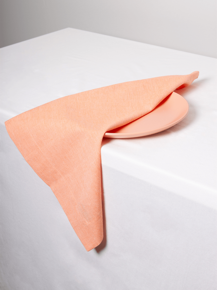 papaya peach coloured napkin hire auckland nz