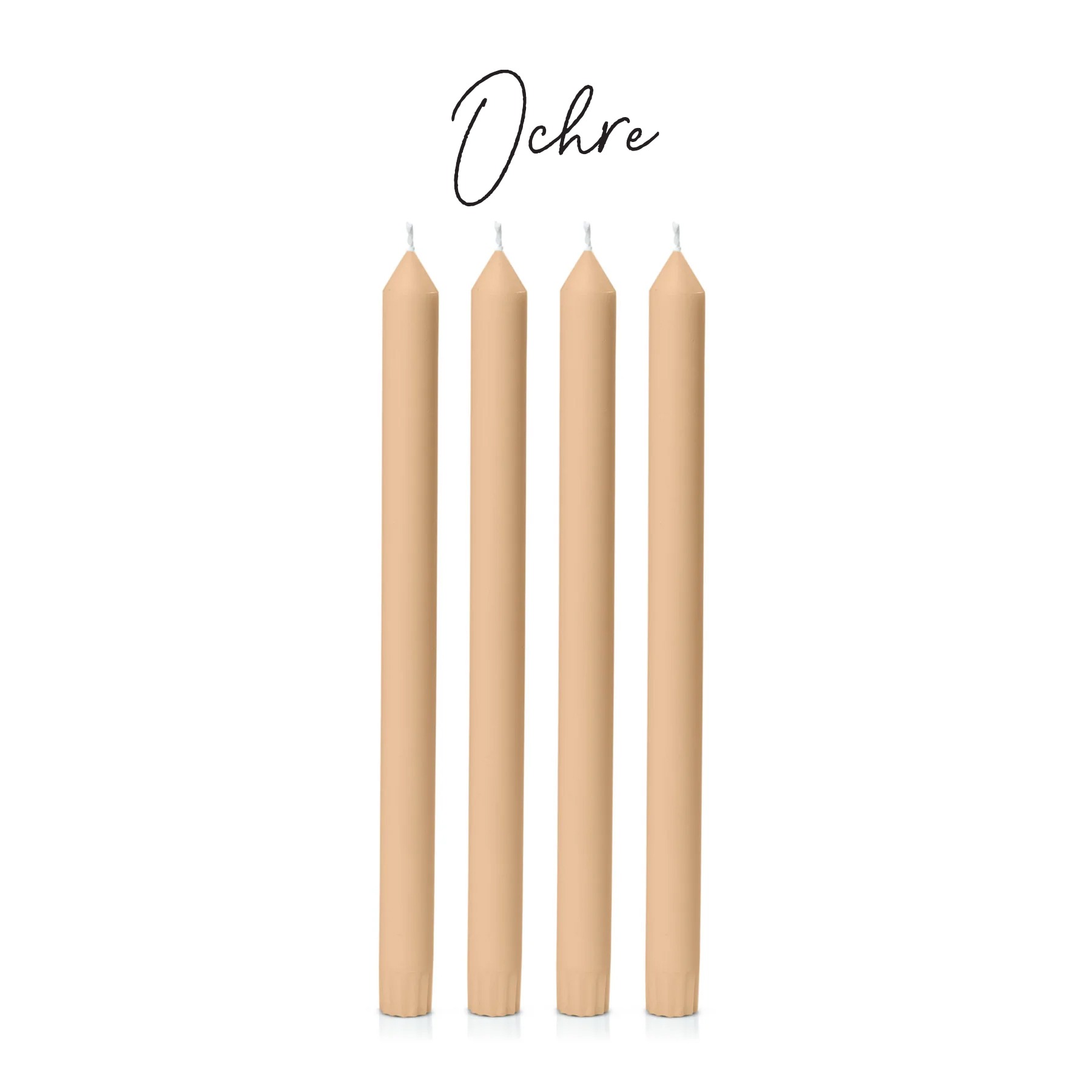 Ochre coloured candle for purchase