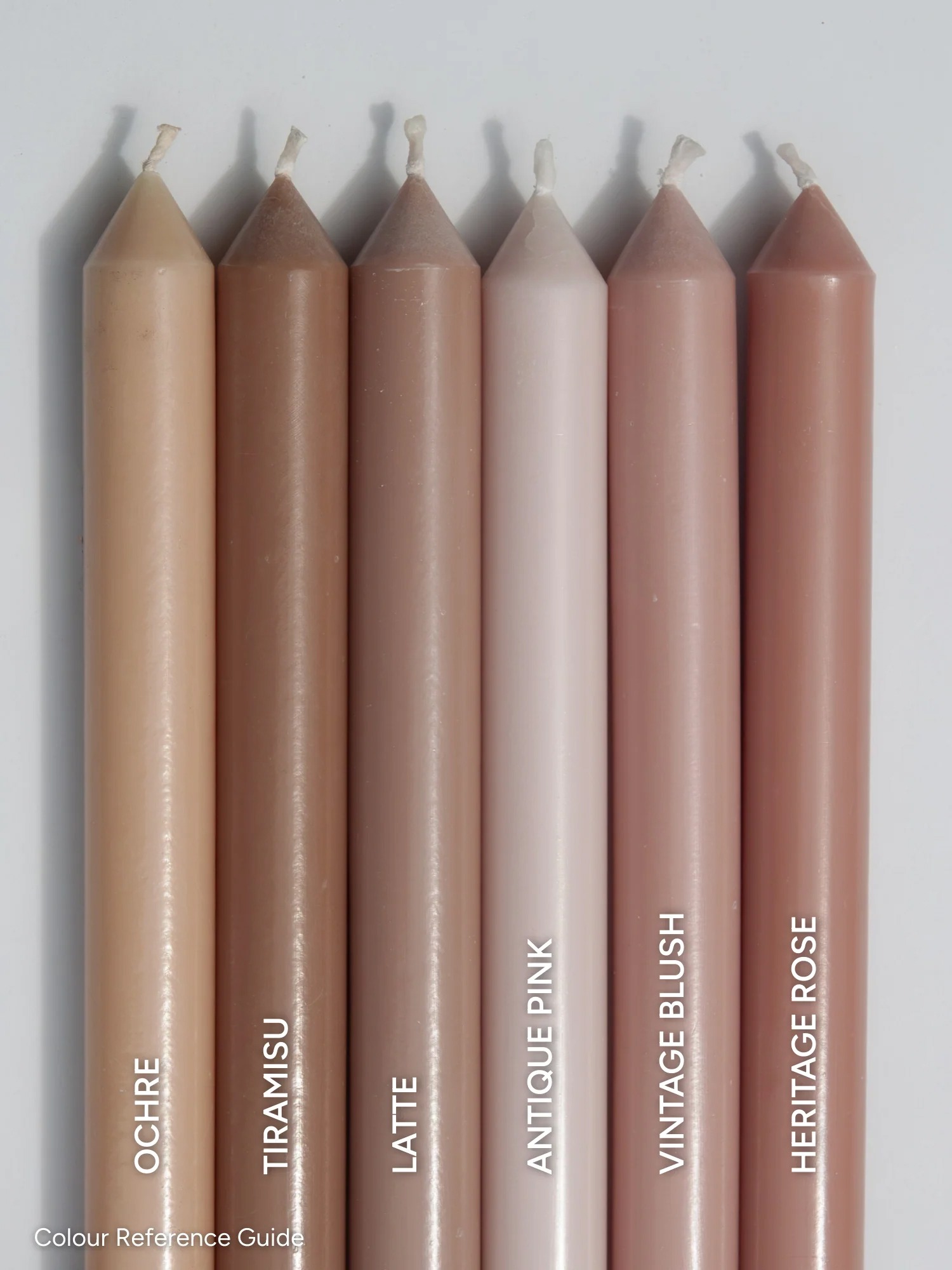 candle colour range for purchase The Pretty Prop Shop